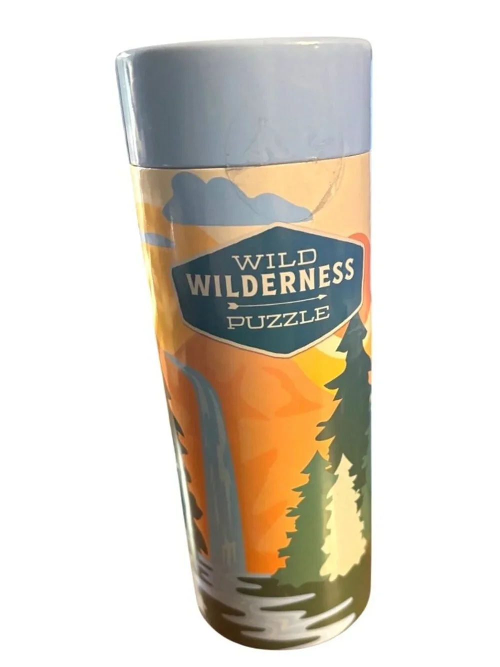 Wild Wilderness Jigsaw Puzzle 150-Pc Cylindrical Container Family WOODS Fun BLUE